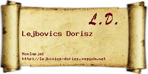 Lejbovics Dorisz névjegykártya